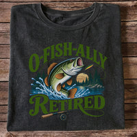 I Fish All Retired Funny Bass Fishing Graphic T-Shirt