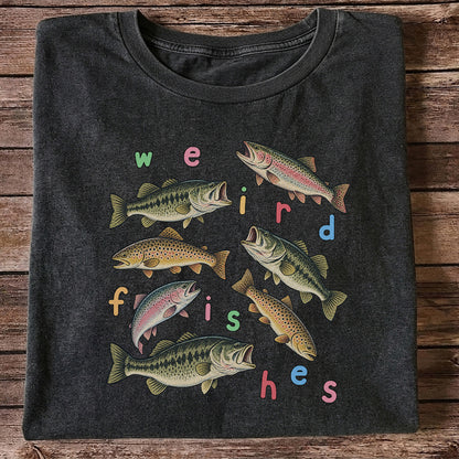 Weird Fishes Bass and Trout Fishing Graphic T-Shirt