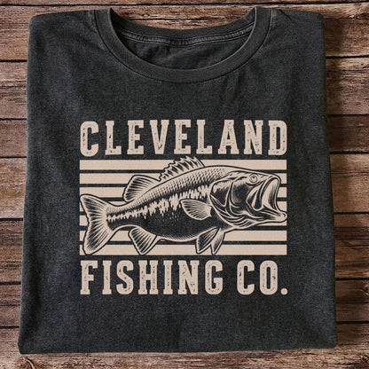 Cleveland Fishing Co Bass Fishing Graphic T-Shirt