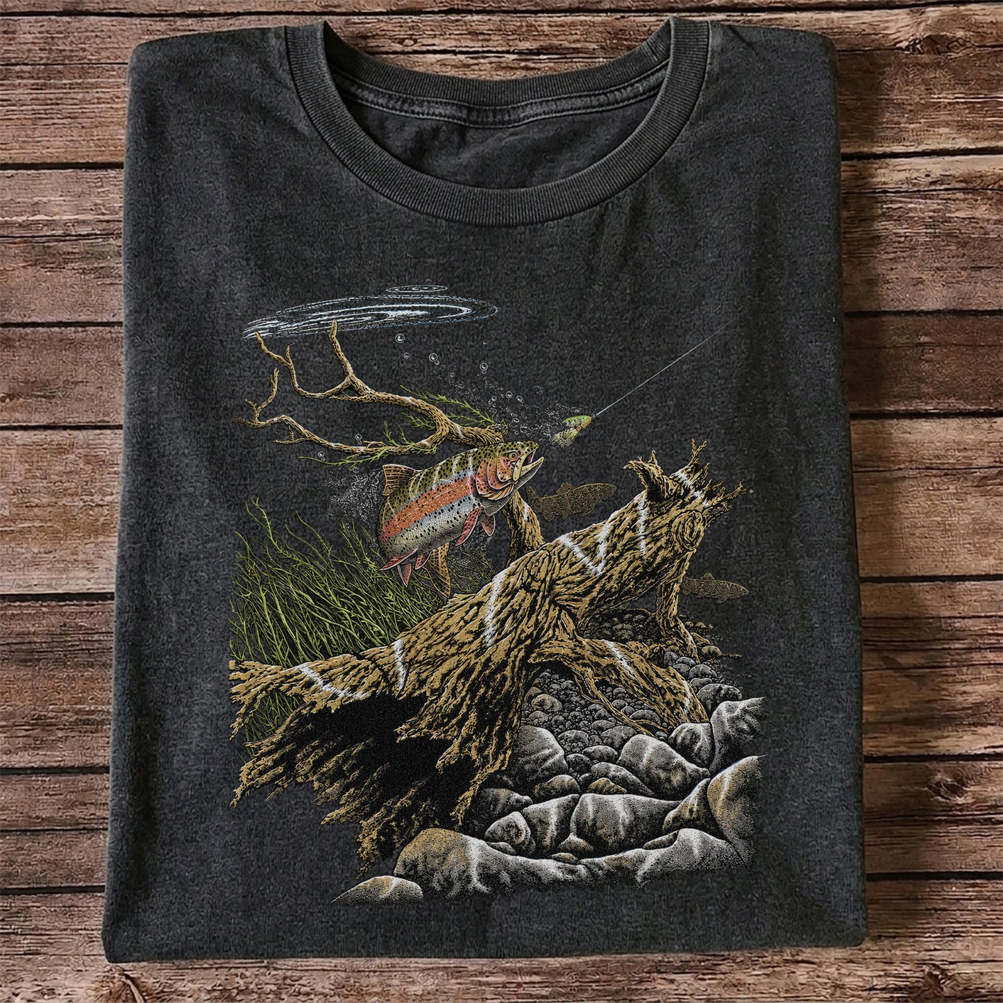 Trout Fishing T-Shirt  Fly Fishing River Tee