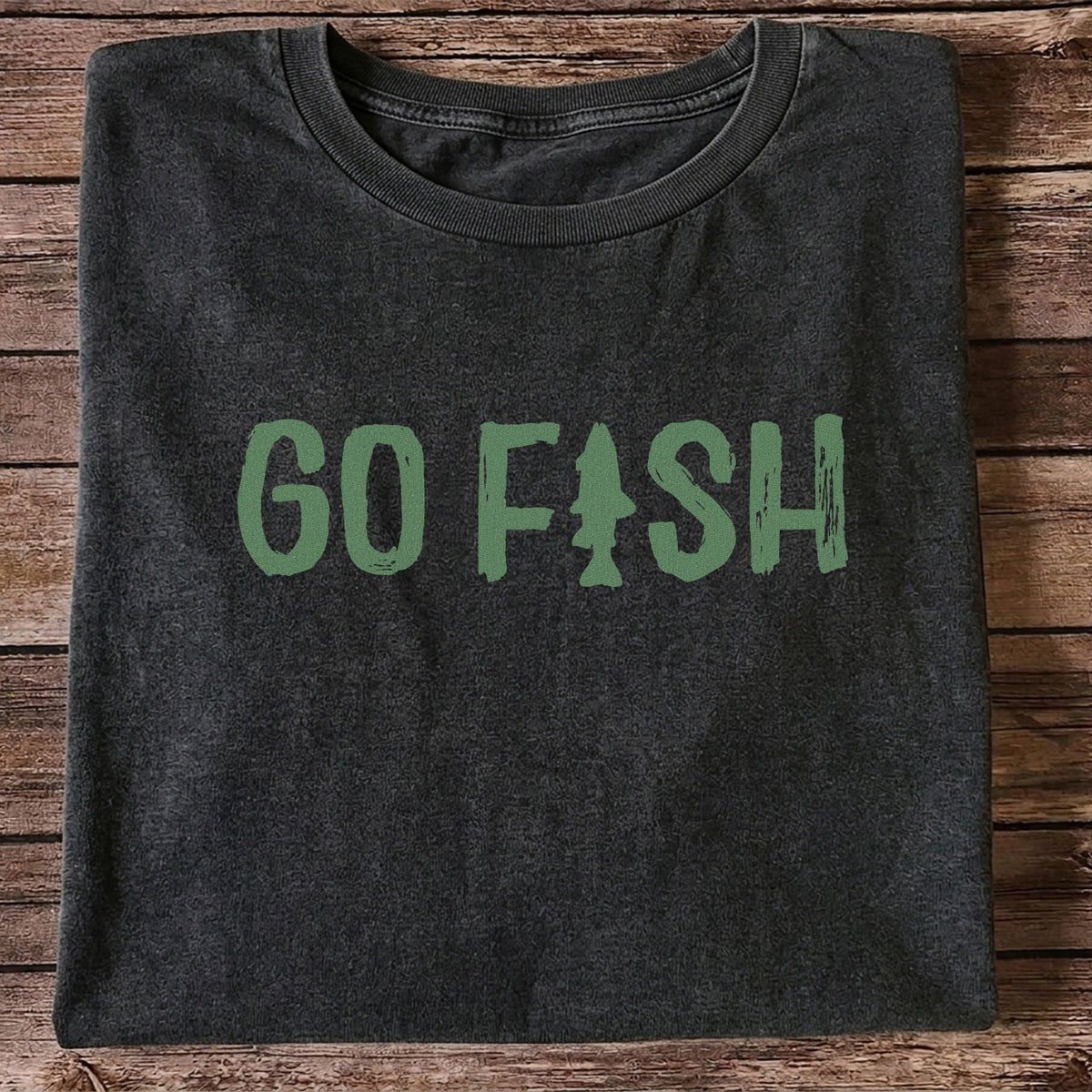 Go Fish Funny Fishing Graphic T-Shirt