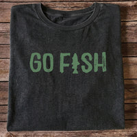 Go Fish Funny Fishing Graphic T-Shirt