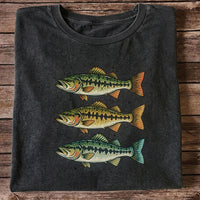 Three Bass Fishing Graphic T-Shirt