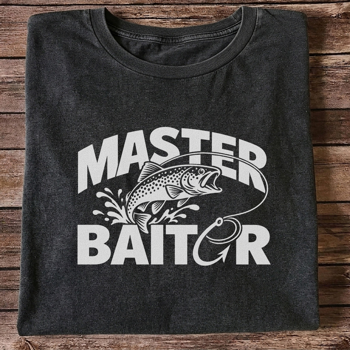 Master Baiter Funny Trout and Fishing Hook T-Shirt
