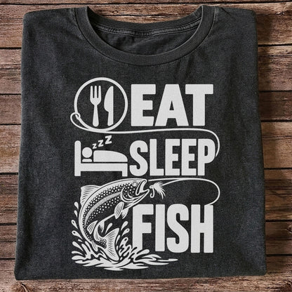 Eat Sleep Fish Trout Fly Fishing Graphic T-Shirt