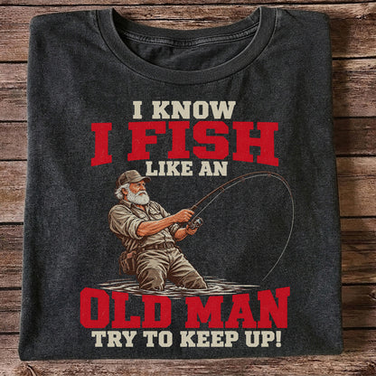 Vintage Angler Fly Fishing Graphic T-Shirt