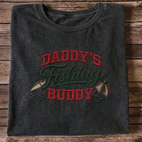 Daddy's Fishing Buddy Funny Fishing Graphic T-Shirt
