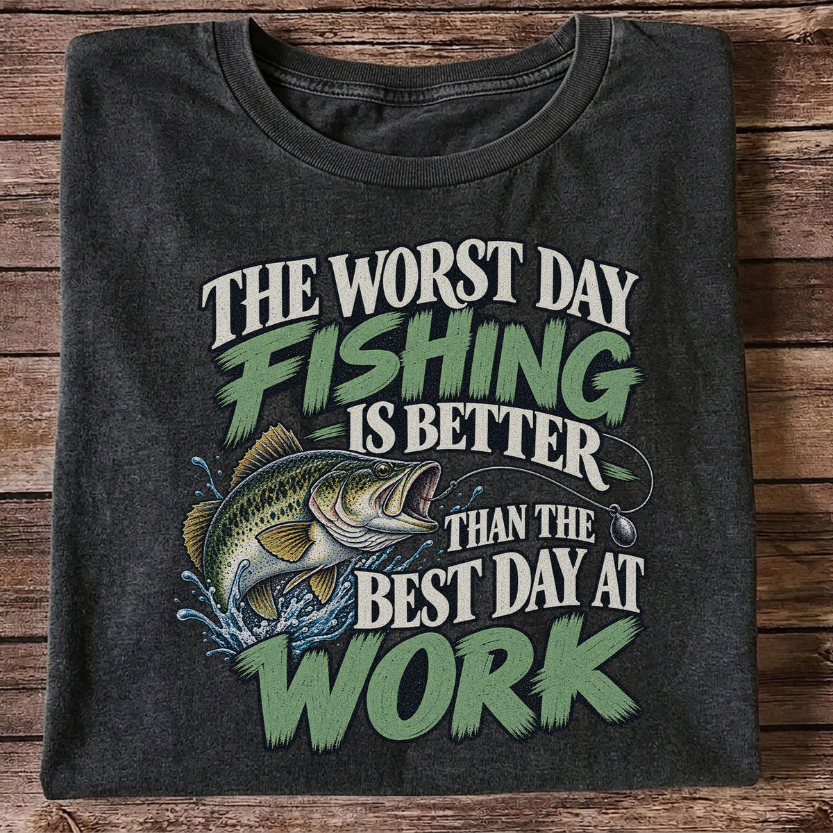 Largemouth Bass Fishing Humor Graphic T-Shirt