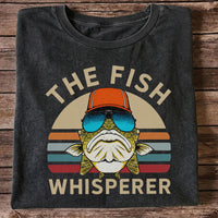 The Fish Whisperer Bass in Sunglasses Funny Fishing T-Shirt