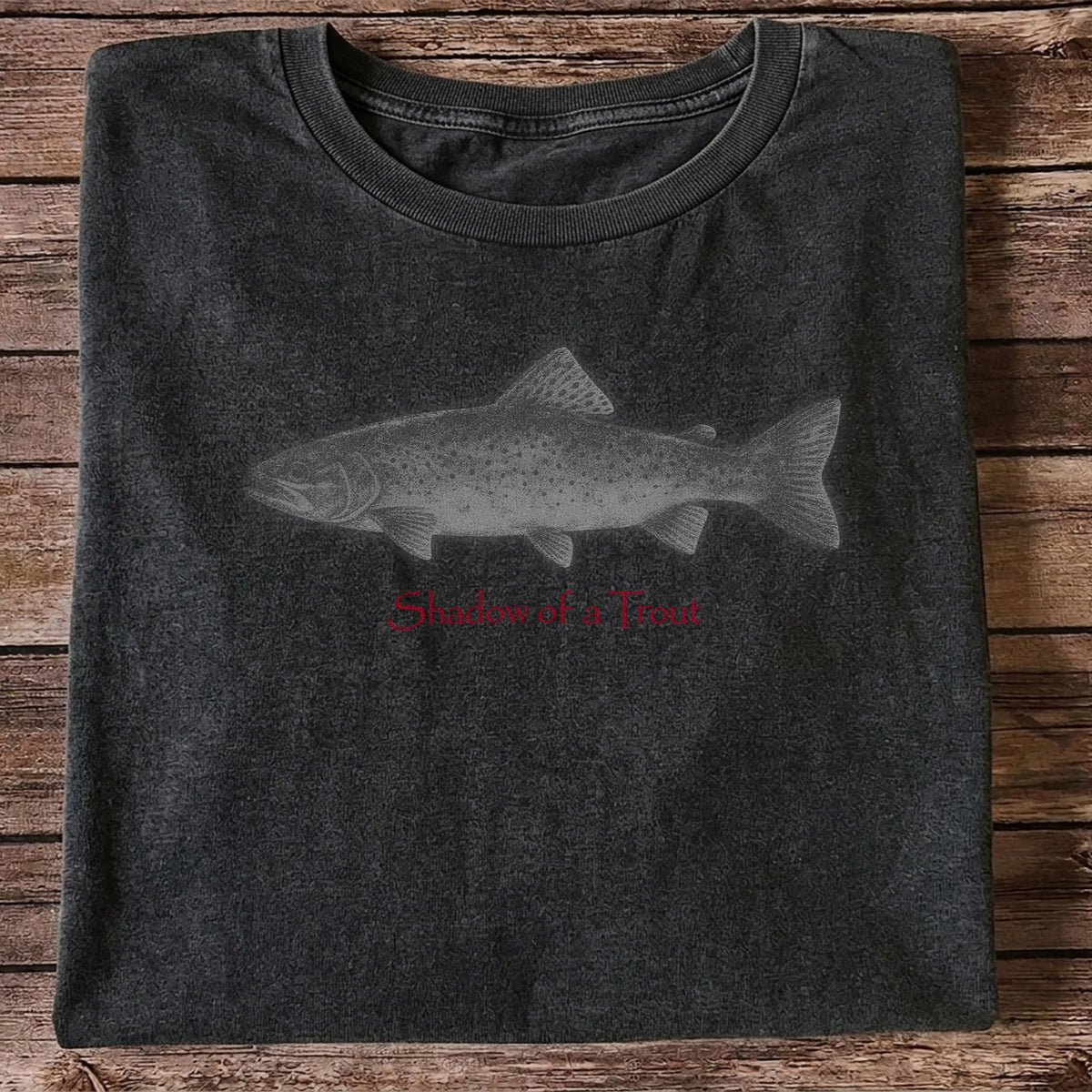 Shadow of a Trout Minimalist Trout Fishing Graphic T-Shirt
