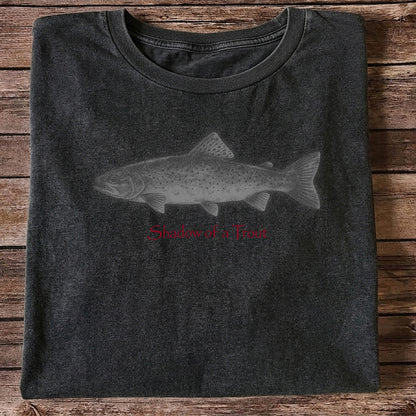 Shadow of a Trout Minimalist Trout Fishing Graphic T-Shirt