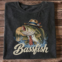 Cowboy Hat Bass Fishing Graphic T-Shirt