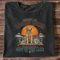Expert at Losing Lures Golden Retriever Funny Fishing T-Shirt