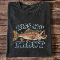 Kiss My Trout Funny Trout Fishing T-Shirt