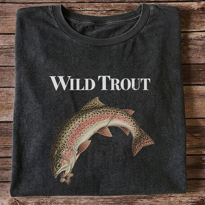 Wild Trout Rainbow Trout Fishing Graphic T-Shirt