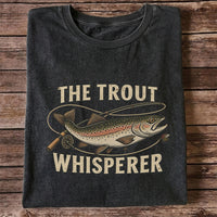 The Trout Whisperer Vintage Fly Fishing Graphic T-Shirt