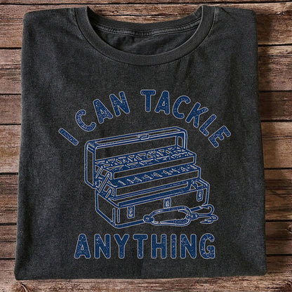 I Can Tackle Anything Tackle Box Funny Fishing T-Shirt
