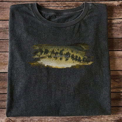 Custom Text Bass Fishing Graphic T-Shirt