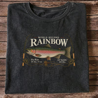 World Record Rainbow Trout Fly Fishing Graphic T-Shirt