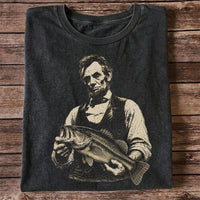 Abe Lincoln Bass Fishing T Shirt