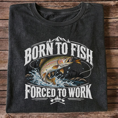 Brown Trout Mountain Lake Fishing Graphic T-Shirt