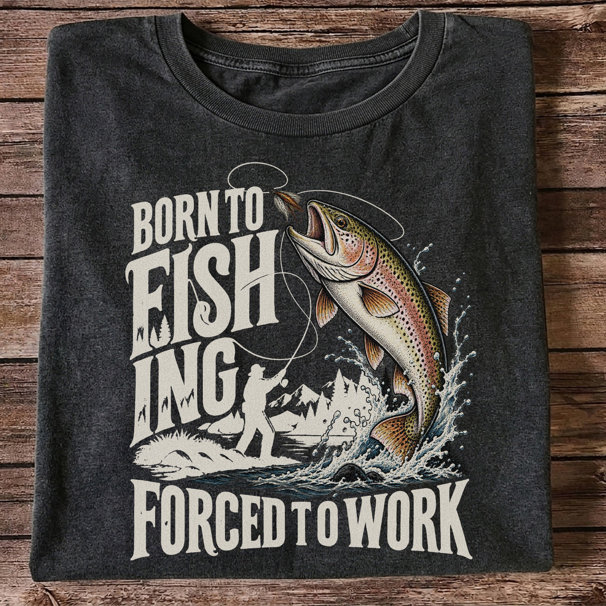 Born to Fish Trout Fishing Graphic T-Shirt