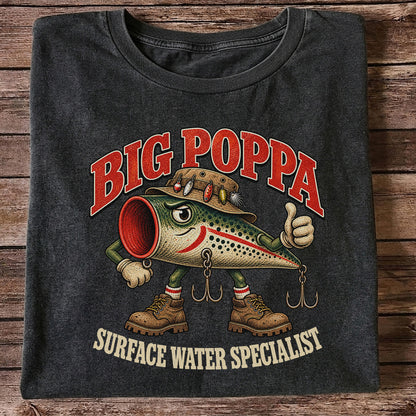 Big Poppa Surface Water Specialist Fishing Lure Graphic T-Shirt