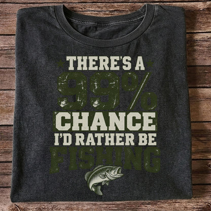 Ninety Nine Percent Fishing Graphic T-Shirt