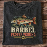 Barbel Proper Fishing Brown Trout Graphic T-Shirt