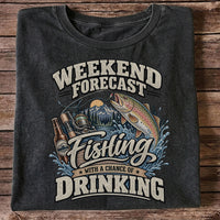 Weekend Forecast Fishing With a Chance of Drinking Trout T-Shirt