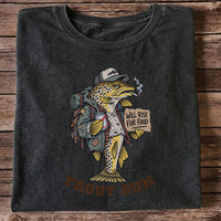 Trout Bum Will Rise for Food Funny Brown Trout Fishing T-Shirt