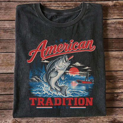American Tradition Bass Fishing Graphic T-Shirt
