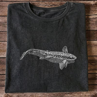 Burbot Fish Minimalist Line Art Fishing Graphic T-Shirt