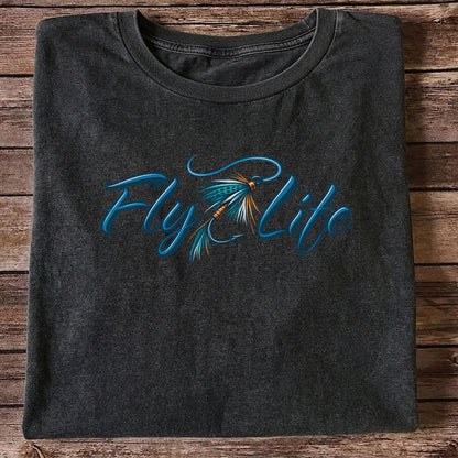 Fly Life Fishing Lure Graphic T-Shirt
