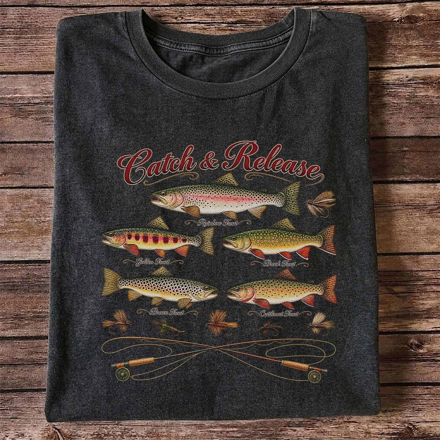 Catch & Release Trout Species Fly Fishing Graphic T-Shirt