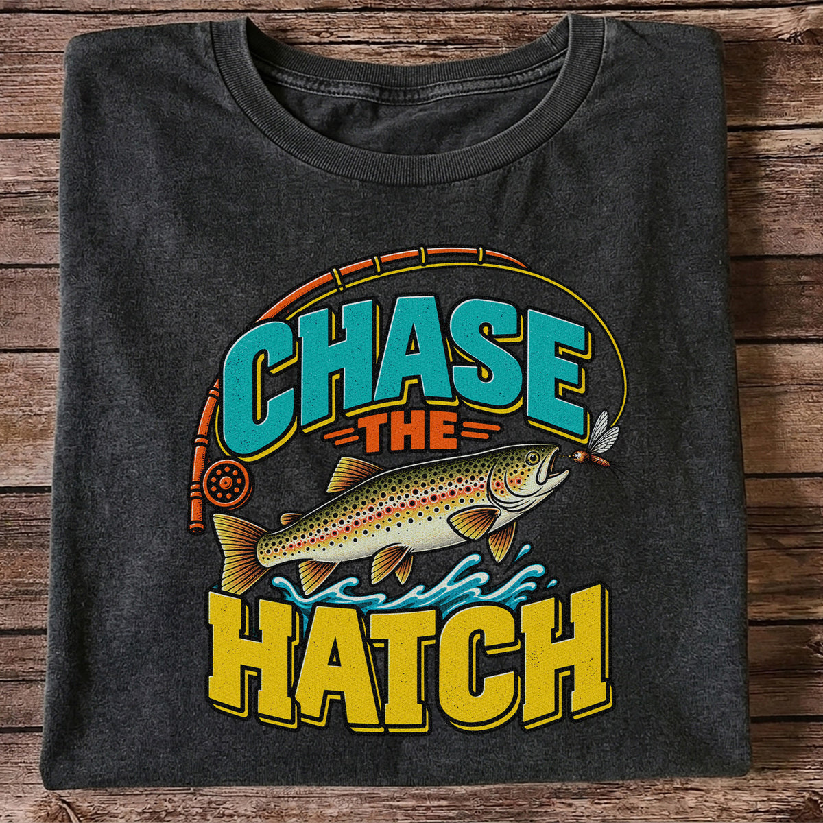 Chase the Hatch Brown Trout Fly Fishing T-Shirt