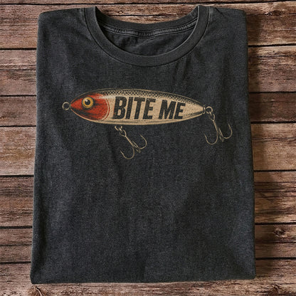 Bite Me Funny Fishing Lure T Shirt