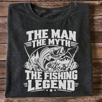 The Man The Myth The Fishing Legend Bass Graphic T-Shirt