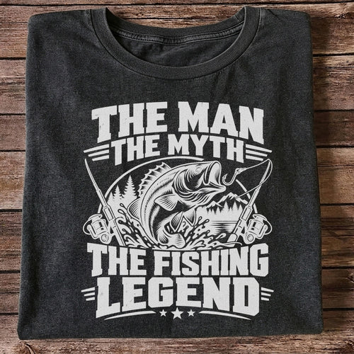 The Man The Myth The Fishing Legend Bass Graphic T-Shirt