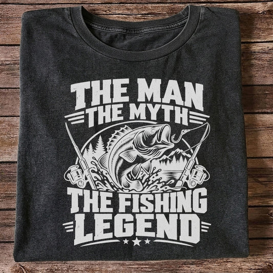 The Man The Myth The Fishing Legend Bass Graphic T-Shirt