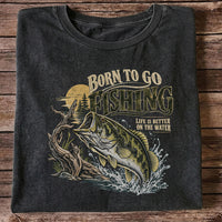 Born to Go Fishing Largemouth Bass Graphic T-Shirt