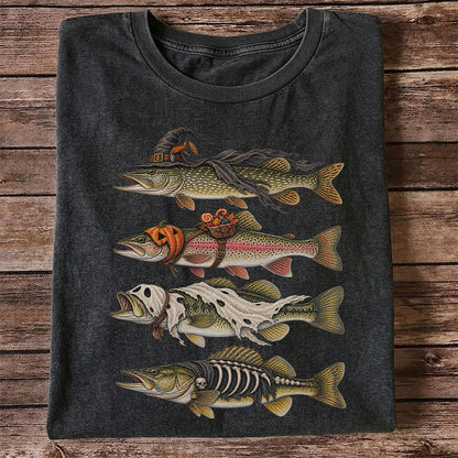 Halloween Costume Fish Freshwater Fishing Graphic T-Shirt