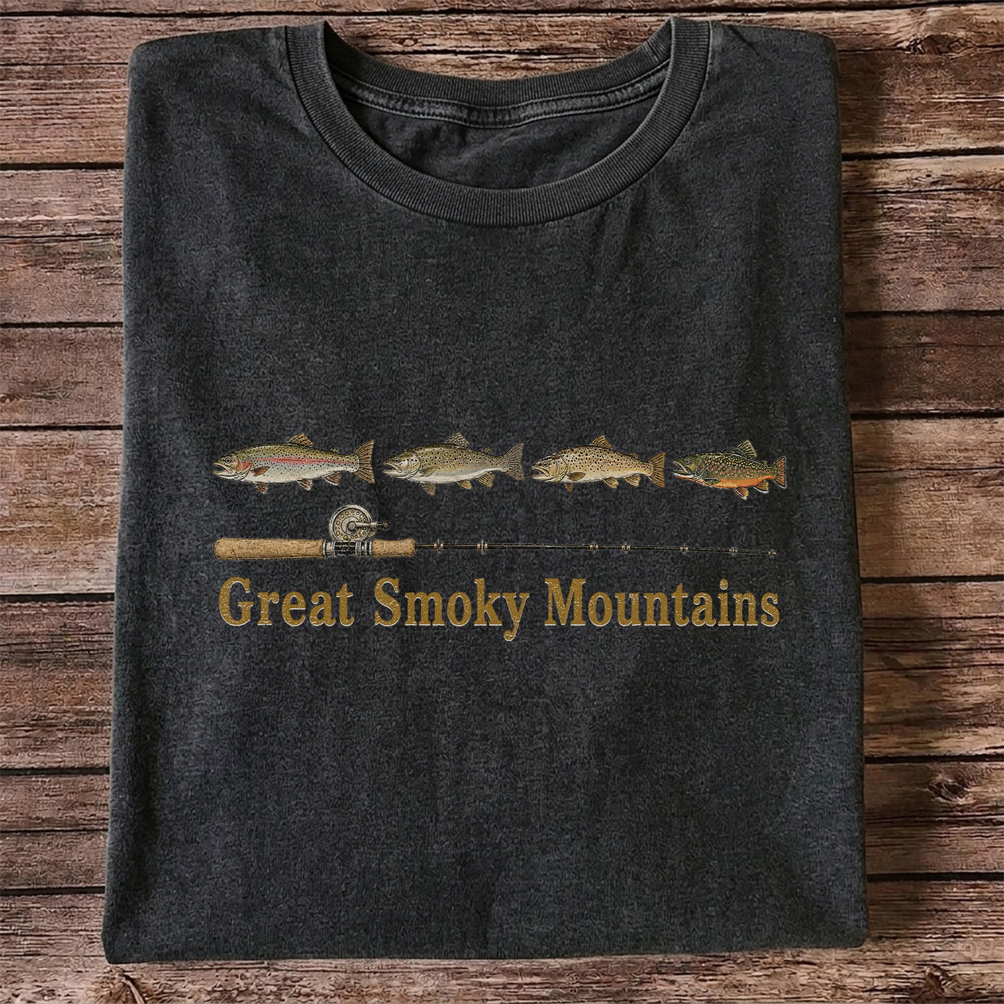 Great Smoky Mountains Trout Fishing T-Shirt