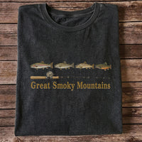 Great Smoky Mountains Trout Fishing T-Shirt