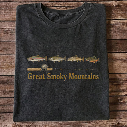 Great Smoky Mountains Trout Fishing T-Shirt