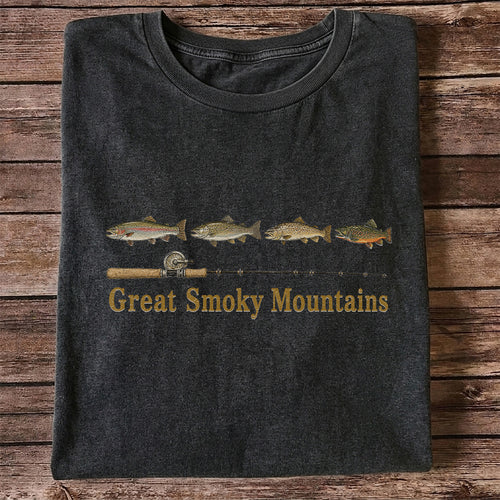 Great Smoky Mountains Trout Fishing T-Shirt