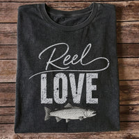 Reel Love Vintage Trout Fishing Graphic T-Shirt