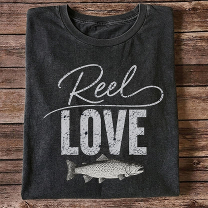 Reel Love Vintage Trout Fishing Graphic T-Shirt