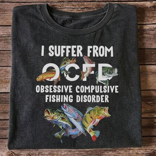 Fishing Obsession Colorful Fish Graphic T-Shirt
