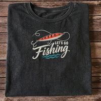 Let's Go Fishing Retro Fishing Lure Graphic T-Shirt